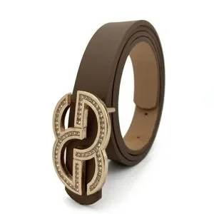#003 NEW! FABULOUS RETRO DIAMOND BUCKLE CLASSIC FAUX LEATHER BELT Women main image 4